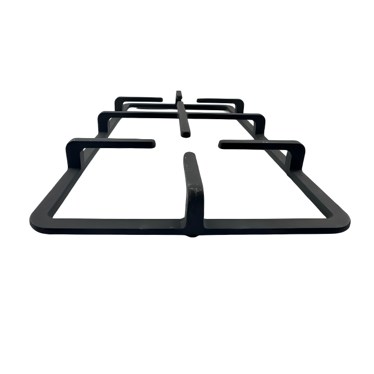 Açık havada pişirme ve kapalı gaz pişirme ızgarası ve ızgara tava aksesuarı için wok sahibi ile iki burnu dökme demir gaz ocak desteği