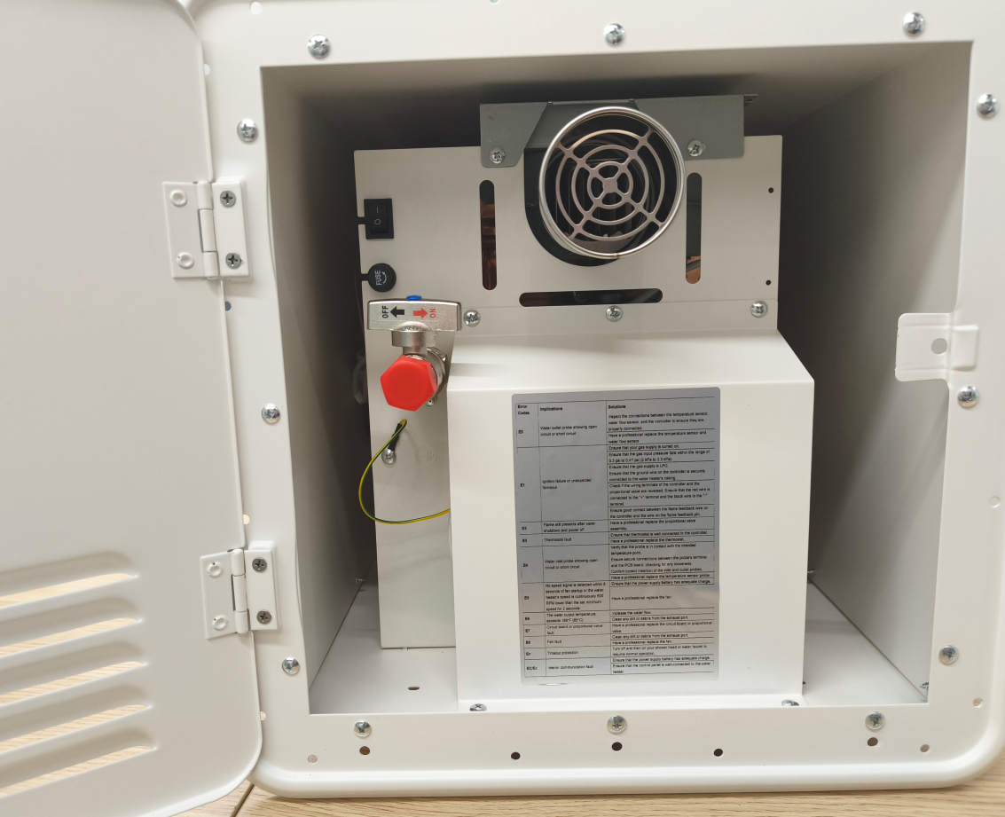 RV su ısıtıcı, sabit sıcaklık dikey anlık su ısıtıcı, sıvılaştırılmış petrol gazı taşınabilir su ısıtıcı