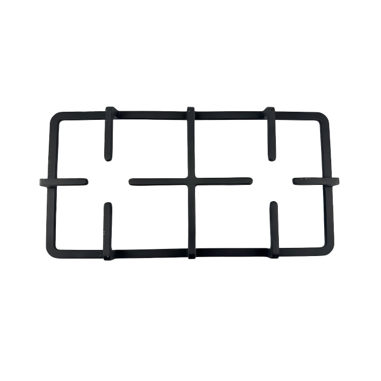 Açık havada pişirme ve kapalı gaz pişirme ızgarası ve ızgara tava aksesuarı için wok sahibi ile iki burnu dökme demir gaz ocak desteği