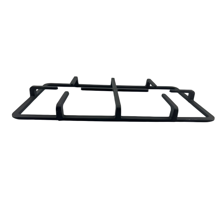 Açık havada pişirme ve kapalı gaz pişirme ızgarası ve ızgara tava aksesuarı için wok sahibi ile iki burnu dökme demir gaz ocak desteği