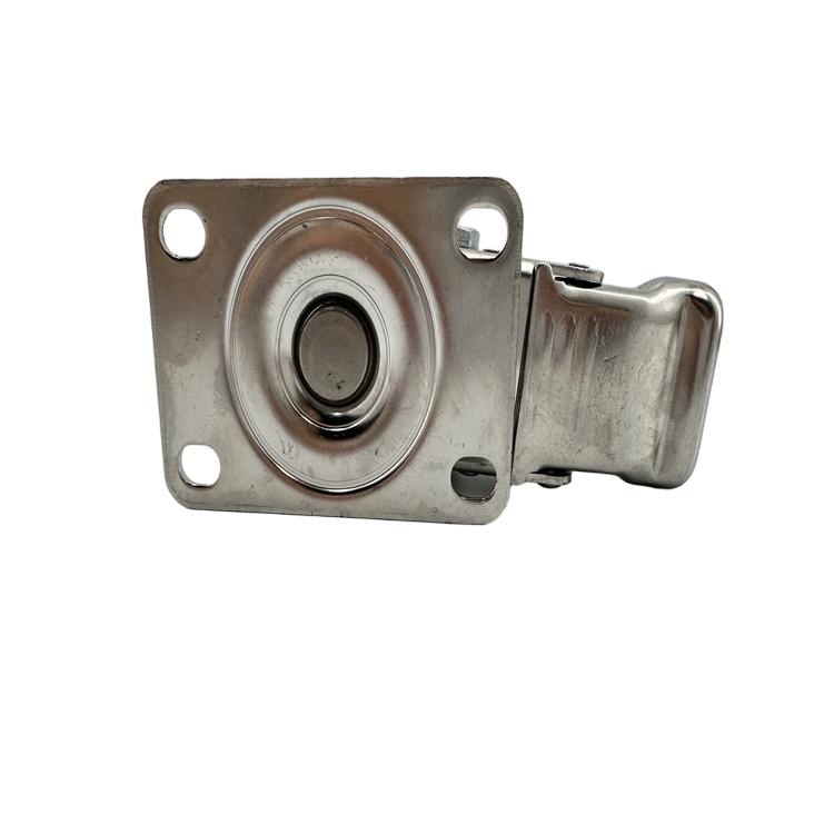 Hafif 3 inç (75mm) Sabit TPR Yönlü Tekerlek Sessiz Aşınma Dayanıklı Manuel Kemer Yatak Araçları